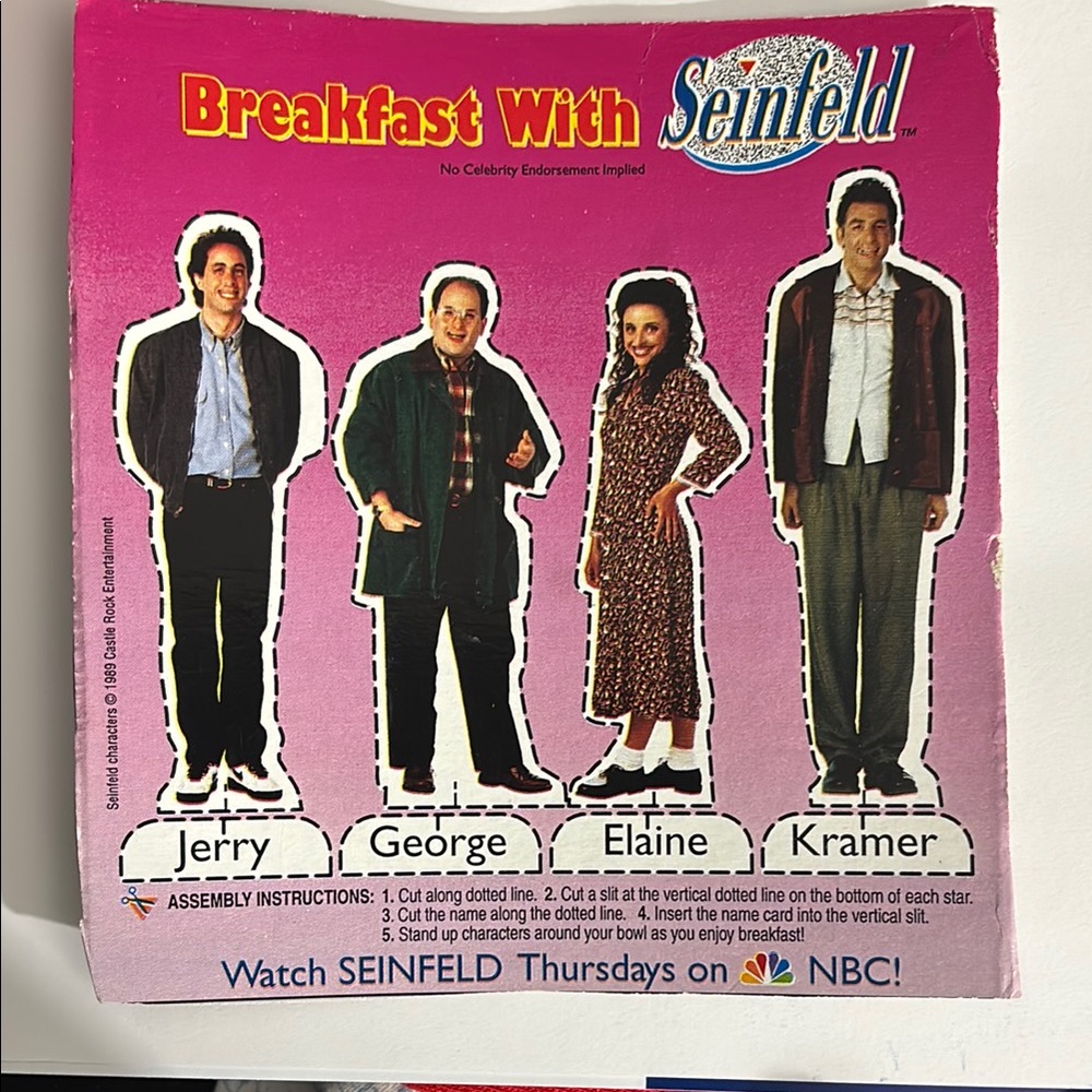 Kellogg’s Seinfeld Cereal Box Cutouts